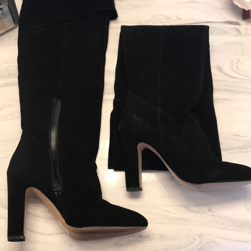 ALDO Rixon black suede over the knee boots size 8